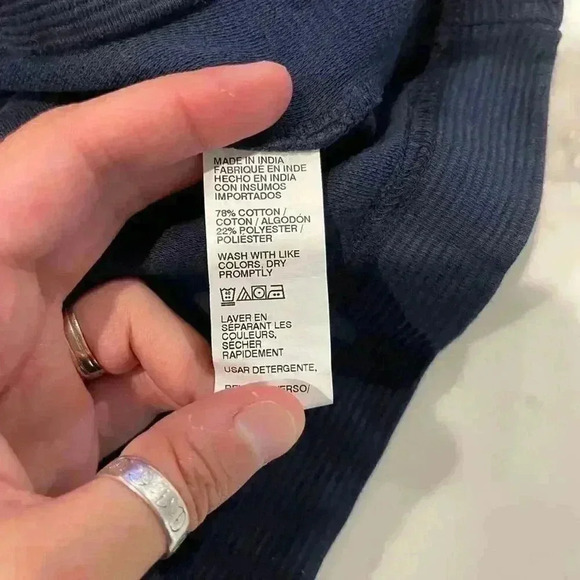 Van Heusen Classic Fit 1/4 Zip Long Sleeve Pullover Sweater Navy Blue Mens Large - Picture 5 of 6